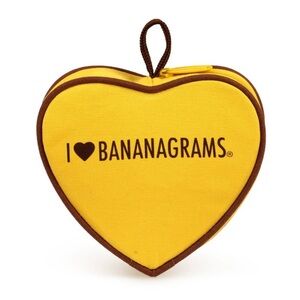 Yellow Heart-Shaped Bananagrams Pouch